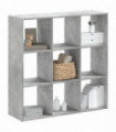 vidaXL Bookcase Concrete Grey 102x32x102 cm Engineered Wood