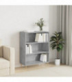 vidaXL Bookcase Concrete Grey 69.5x32.5x90 cm Engineered Wood
