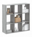vidaXL Bookcase Grey Sonoma 102x32x102 cm Engineered Wood