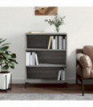 vidaXL Bookcase Grey Sonoma 69.5x32.5x90 cm Engineered Wood