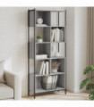 vidaXL Bookcase Grey Sonoma 72x28x172 cm Engineered Wood