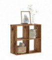 vidaXL Bookcase Old Wood 68.5x32x68.5 cm Engineered Wood