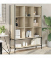 vidaXL Bookcase Sonoma Oak 102x30x141.5 cm Engineered Wood