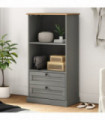 vidaXL Bookcase VIGO Grey 60x35x114.5 cm Solid Wood Pine