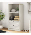 vidaXL Bookcase VIGO White 60x35x114.5 cm Solid Wood Pine
