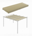 Outsunny Pergola Shade Cover Replacement Canopy for 4 x 3(m) Pergola, Beige