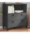 vidaXL Bookcase VIKEN Anthracite Grey 80x40x90 cm Engineered Wood
