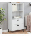 vidaXL Bookcase VIKEN White 60x35x123 cm Engineered Wood