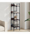 vidaXL Bookshelf 4-Tier Brown Oak 35x30x138.5 cm Engineered Wood
