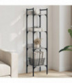 vidaXL Bookshelf 4-Tier Grey Sonoma 35x30x138.5 cm Engineered Wood