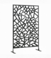Outsunny Metal Garden Partition Screen Decorative Outdoor Divider withScrews