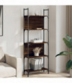 vidaXL Bookshelf 5-Tier Brown Oak 60.5x24x166.5 cm Engineered Wood
