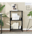 vidaXL Bookshelf Black 50x33x82 cm Engineered Wood