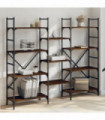 vidaXL Bookshelf Brown Oak 160x28.5x136.5 cm Engineered Wood