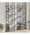 vidaXL Bookshelf Grey Sonoma 127.5x28.5x172.5 cm Engineered Wood