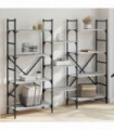 vidaXL Bookshelf Grey Sonoma 160x28.5x136.5 cm Engineered Wood