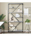 vidaXL Bookshelf Grey Sonoma 91x36x176 cm Engineered Wood and Steel