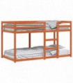 vidaXL Bunk Bed Wax Brown 90x190 cm Solid Wood Pine