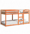 vidaXL Bunk Bed Wax Brown 90x200 cm Solid Wood Pine