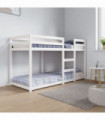 vidaXL Bunk Bed White 75x190 cm Solid Wood Pine