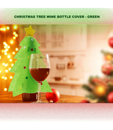Flo Christmas Tree Wine Bottle Cover Green