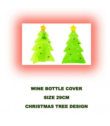 Flo Christmas Tree Wine Bottle Cover Green