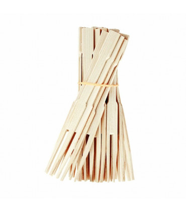 ECO Connection Pack Of 50 Disposable Natural Bamboo Skewer Forks
