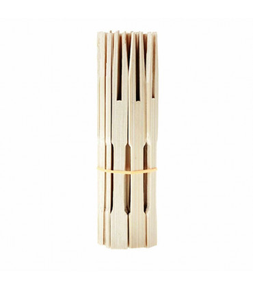 ECO Connection Pack Of 50 Disposable Natural Bamboo Skewer Forks