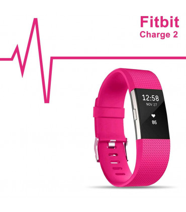 Fitbit Charge2 Classic Replacement Straps, Adjustable Straps Metal Clasp,HotPink