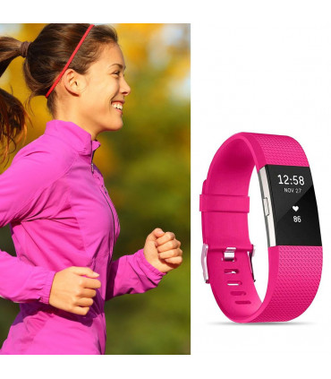 Fitbit Charge2 Classic Replacement Straps, Adjustable Straps Metal Clasp,HotPink