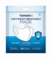 Termin8 Water Repellent Reusable Adult/Teen Face Covering - Water Repellent Reusable Face Coverings (Blue, 1 Pack)