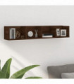 vidaXL CD Wall Shelf Brown Oak 100x18x18 cm Engineered Wood