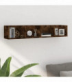 vidaXL CD Wall Shelf Smoked Oak 100x18x18 cm Engineered Wood