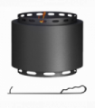 Outsunny 48.5cm Smokeless Wood Burning Firepit Metal Fire Pit, Black