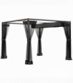 Outsunny 3 x 3 m Pergola with Retractable Roof and Netting, Dark Grey