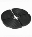 Outsunny 4PCs Parasol Bases Umbrella Weights w/ Handles for Garden Patio, Black