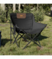 vidaXL Camping Chairs with Pocket Foldable 2 pcs Black