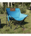 vidaXL Camping Chairs with Pocket Foldable 2 pcs Bright Blue