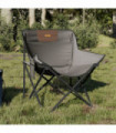 vidaXL Camping Chairs with Pocket Foldable 2 pcs Grey