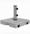 Outsunny 28kg Heavy Duty Granite Parasol Base with Wheels, Retractable Handle