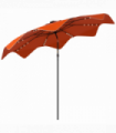 Outsunny Garden Parasol Umbrella with LED Lights and Tilt, Table Umbrella