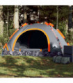 vidaXL Camping Tent 2-Person Grey Quick Release