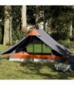vidaXL Camping Tent 2-Person Grey Waterproof