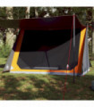 vidaXL Camping Tent 2-Person Grey and Orange Waterproof