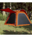 vidaXL Camping Tent 4-Person Grey and Orange Quick Release Waterproof