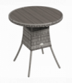 Outsunny Outdoor PE Rattan Dining Table w/ Wood-plastic Composite Top, Grey