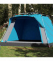vidaXL Camping Tent Cabin 4-Person Blue Quick Release