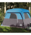 vidaXL Camping Tent Cabin 4-Person Blue Waterproof