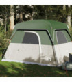 vidaXL Camping Tent Cabin 4-Person Green Waterproof