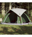 vidaXL Camping Tent Cabin 4-Person Green Waterproof